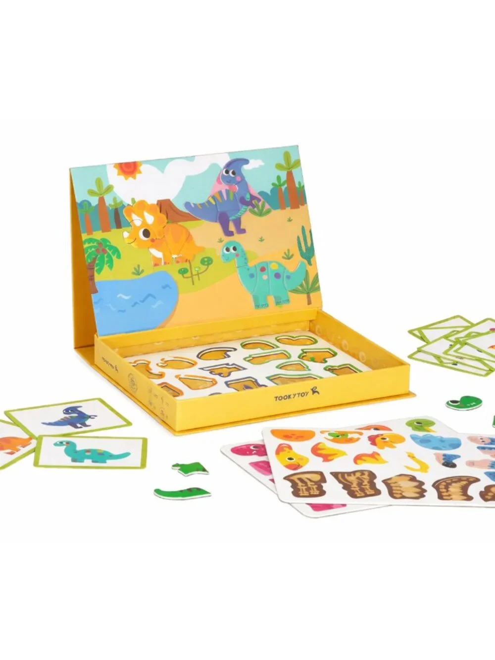NEW Montessori Magnetic Dinosaur Puzzle Learning Game STEM Travel Toy Kids